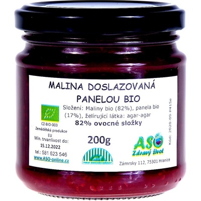ASO Zdravý život malina doslazovaná panelou Bio 200 g