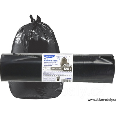 Pytle na stavební suť (LDPE) 100µm černé 70 x 110 cm 120L [10 ks] (69800)