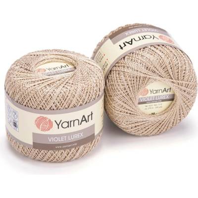 YarnArt Příze Violet lurex 24660 - béžová-zlatá