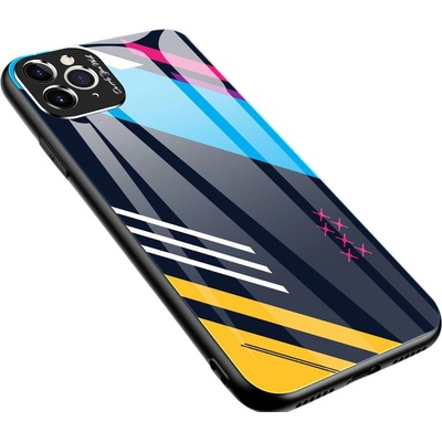 HQWear Калъф от цветно стъкло с протектор за камера за iPhone 11 Pro Max, зелен (9111201905542)