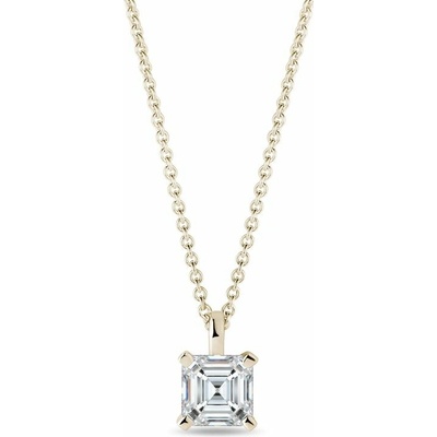 Klenota Náhrdelník zo žltého zlata s diamantom vo výbruse asscher N0553203