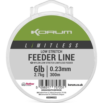 Korum Limitless Low Stretch Feeder Line 300 m 0,23 mm 2,7 kg
