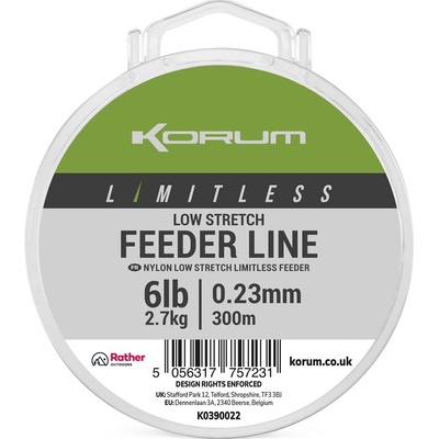 Korum Limitless Low Stretch Feeder Line 300 m 0,23 mm 2,7 kg