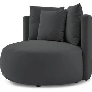 Bobochic Paris Тъмносиво кадифено кресло Cesar - Bobochic Paris (WT-ROND-1.5--W_1 P916)