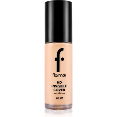 Flormar HD Invisible Cover Foundation лек фон дьо тен с озаряващ ефект SPF 30 цвят 040 Light Ivory 30ml