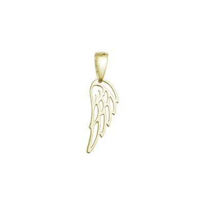 Evolution Group Pozlacený stříbrný přívěsek andělské křídlo 64087 yellow gold