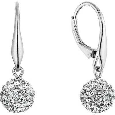 Evolution Group Pavona Stříbrné náušnice Kuličky s krystaly Swarovski 31326.1
