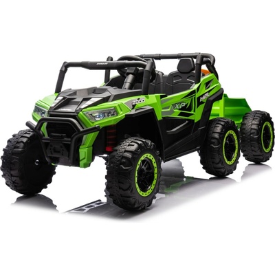 Mamido Elektrické autíčko Buggy UTV 4x4 s vlečkou 24V 4x200W zelená