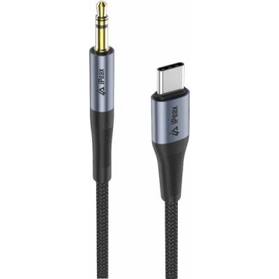 Adaptér iPEAX 90010139 USB-C / JACK 3,5 mm (pro poslech hudby) černý