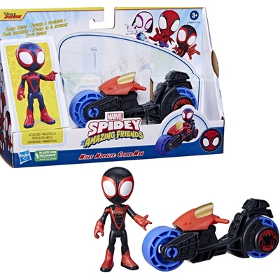Marvel Hasbro Spidey a jeho priatelia Miles Morales s motorkou F7459