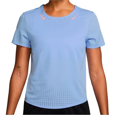 Nike Дамска тениска Nike Women's Aeroswift Dri-Fit ADV Top S/S Running shirt - Aluminum / Atomic Pink (916-7763-0112)