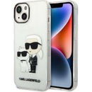 Pouzdro Karl Lagerfeld IML Glitter Karl and Choupette NFT iPhone 14 Plus čiré