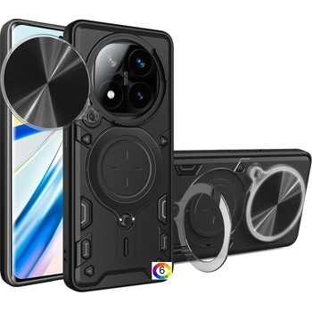 Xiaomi Redmi Note 14 Pro+ 5G Удароустойчив CD Texture Sliding /Camshield Magnetic Holder Калъф и Протектор