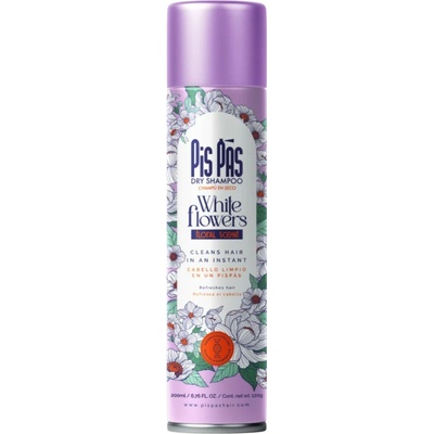 Pis Pas suchý šampon na vlasy White Flowers 200 ml