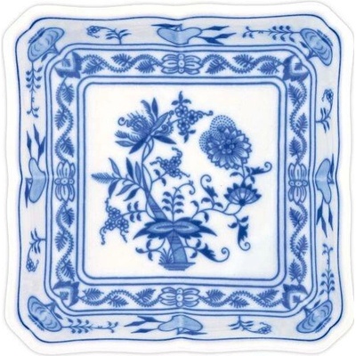 Český porcelán Dubí Cibulák mísa salátová čtyřhranná 10332 15 cm