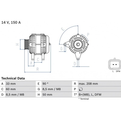 Alternátor BOSCH 0 986 047 390