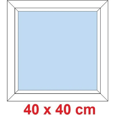 Soft Plastové okno 400 x 400 mm, FIX neotevíravé, Antracit struktura/bílá, levé