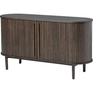 Unique Furniture Кафяв скрин от декор от дъб с плъзгащи се врати 140x76x45 cm Meta - Unique Furniture (48993180)