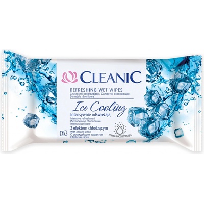 Cleanic vlhčené osviežujúce obrúsky ice cooling 15 ks