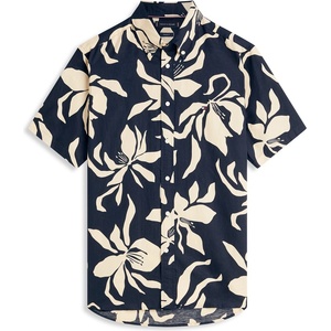 Tommy Hilfiger Риза с къс ръкав Tommy Hilfiger Men's Patterned Short Sleeve Shirt - Dark Night Navy