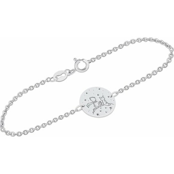 Eppi Náramok Malý princ s líškou a gravírom zo striebra BR45603