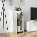 vidaXL Стойка за растения Бетонно сиво 30 x 30 x 80 cm (899584)