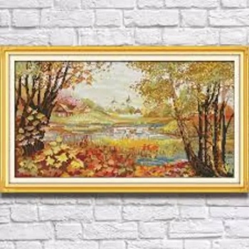 Image 1 of Красива гледка от езеро 50/30 см