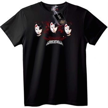 NOONEBRAND Тениска Baby Metal Лисича Маска - 7XL, Black