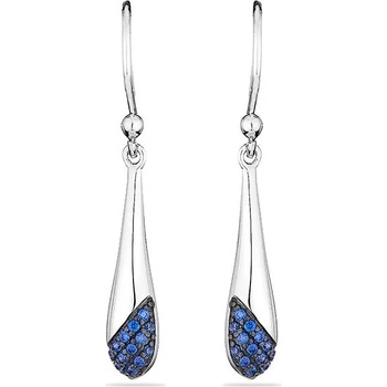 Image 1 of Swan Сребърни обици с полускъпоценни камъни танзанит JT7954E Swan