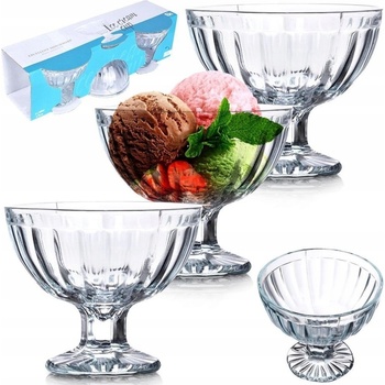 EXCELLENT Sklenice na zmrzlinu KO YE6000090 3 x 200 ml
