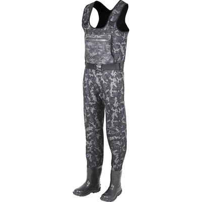 Kinetic Neoprenové Prsačky Neorush Bootfoot Cleated Grey Camo