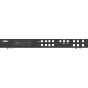  Матричен комутатор безшевен HDMI 2.0 4x4 с функция Video-Wall и Multi-Viewer, извличане на аудио, RS232 и TCP/IP, дистанционно управление (HDCVT-HDP-MXB44VW)