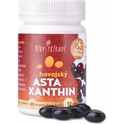 Díky přírodě Hawaiian Astaxanthin Vegan 12 mg 30 kapsúl