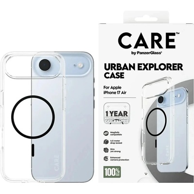 ГРИЖА от PanzerGlass Флагман Urban Explorer Case w. Черен MagSafe за iPhone Air - прозрачен (5715685026881)