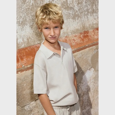 MAYORAL Поло тениска къс ръкав трико в светлосив цвят за момче Mayoral