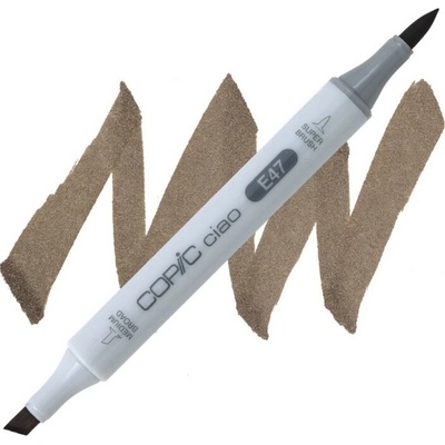 Lihová fixa COPIC Ciao oboustranná Brush & Chisel, Dark brown (E47)