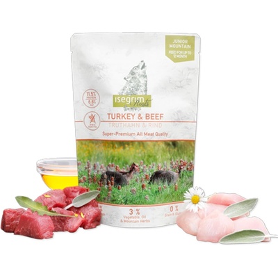isegrim Roots Junior Turkey & Beef 410 г