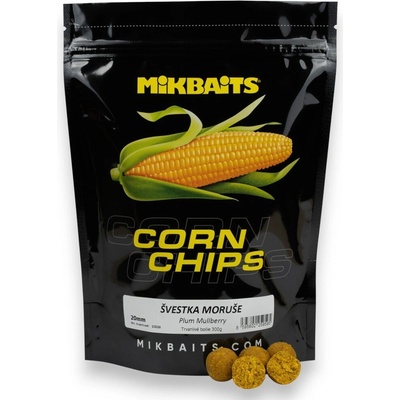 Mikbaits Boilie Corn Chips Slivka Moruša 300 g 20 mm