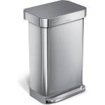 simplehuman Стоманено кошче за боклук с педал в сребрист цвят 45 l - simplehuman (CW2080)