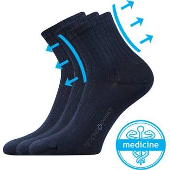 Lonka Zdravotní ponožky 3 kusy Demedik tmavě modrá