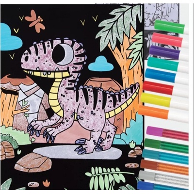 Sametové malování Dinosaurus