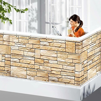 Maximex Balcony potah s dekorativním motivem kamene - 500 x 85 cm
