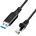 LogiLink USB 3.0 Ethernet кабел, A/M-RJ45/M, 1 Gbps, активен, черен/сив, 1, 5 м