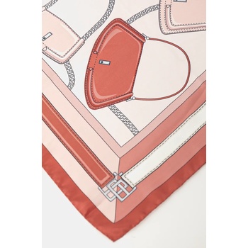 BOSS Копринено шалче boss в червено с десен 50536118 (50536118)