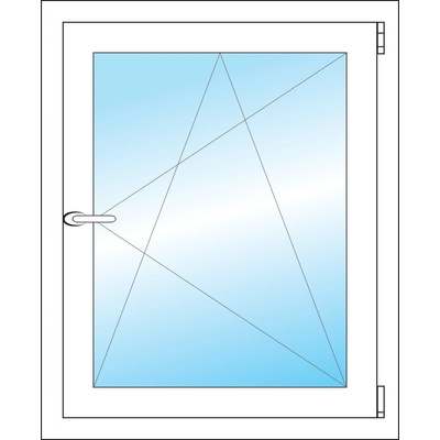 OKNA HNED Plastové okno 66x81 cm (660x810 mm) bílé otevíravé a sklopné pravé