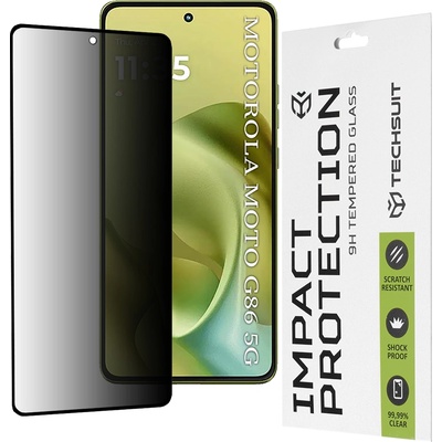 Techsuit Протектор за Motorola Moto G86 / Moto G86 Power - Techsuit - 111D Privacy Full Glue - Черен