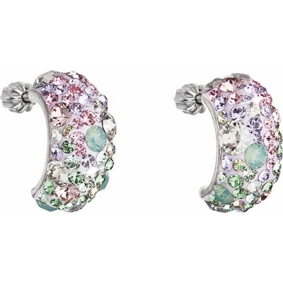 Pavona stříbrné šroubovací s krystaly Crystals from Swarovski® Sakura 31164.3 Sakura
