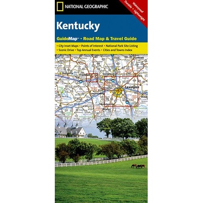 Kentucky USA cestovní mapa GPS komp. NGS