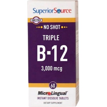 Image 1 of SuperiorSource Triple B-12 3000 mcg [60 Подезични таблетки ]