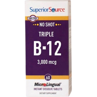 SuperiorSource Triple B-12 3000 mcg [60 Подезични таблетки ]